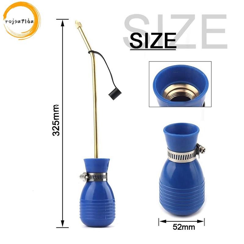 Bug Treatment Powder Duster Diatomaceous Earth Bulb Duster / Powder Applicator Bulb with Long Copper Tube
