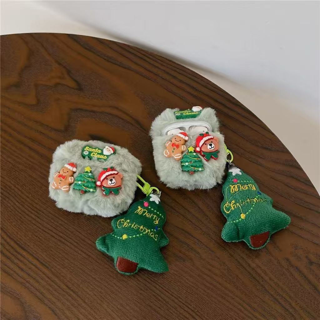Âm thanh nổi sang trọng hình gấu cây thông Noel Thích hợp cho hộp đựng tai nghe airpod4 Thích hợp cho hộp bảo vệ airpodpro2