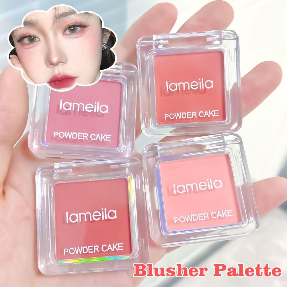 Bảng phấn má hồng đơn sắc Beauty Blusher Powder Highlighter Up Make Contour Mỹ phẩm Gloss J4c9