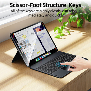 Bàn phím từ tính có đèn nền đa chức năng GOOJODOQ với góc và vỏ có thể điều chỉnh cho Pro 11