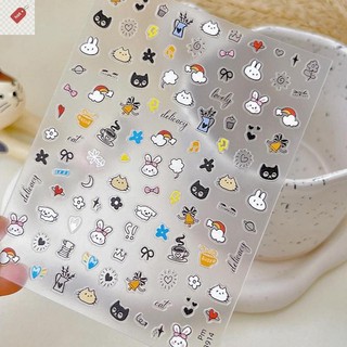 Alik 5D Dập Nổi Hoạt Hình Dễ Thương Thiết Kế Động Vật Móng Tay Nghệ Thuật Miếng Dán Đề Can Tự Dính Cung Cấp Cho Nữ Và Bé Gái VN