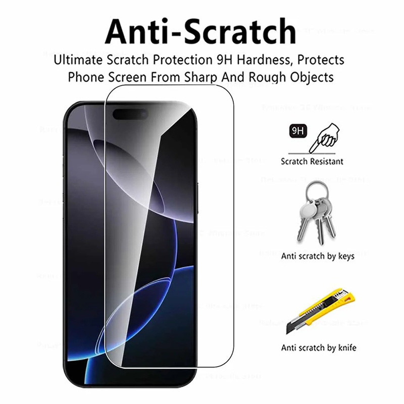 Dành Cho iPhone 16 Pro 14 15 Plus 13 Mini 11 12 Pro Max 9H 2.5D Kính Cường Lực Bảo Vệ Màn Hình Phim Bảo Vệ