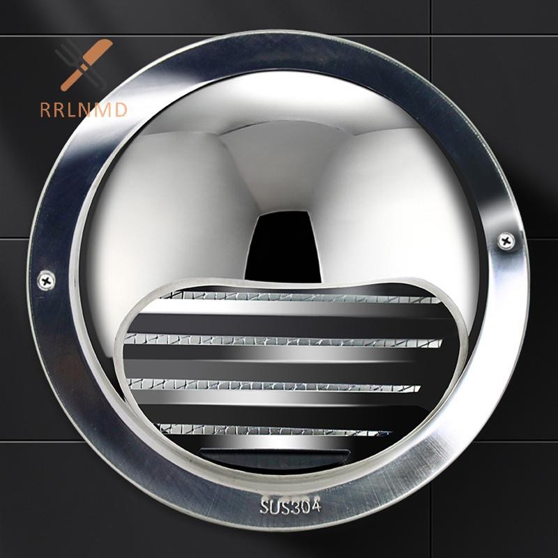 Rrlnmd Nắp thép không gỉ cho lỗ thông gió tường, ống thông gió tròn hệ thống HVAC, máy sấy