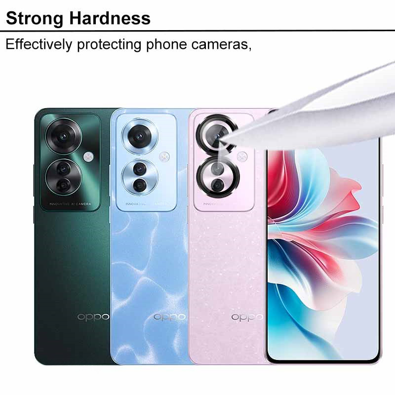 Oppo Reno13 Reno13Pro 9D Kim Loại Hợp Kim Nhôm Định Vị Ống Kính Mắt Đại Bàng Kính Cường Lực Cho OPPO Reno 13 Pro Chống Trầy Xước Chống Vân Tay Ống Kính Điện Thoại Bảo Vệ Cản
