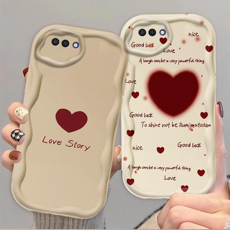 Ốp Silicon Hoạt Hình Cho OPPO A3S / OPPO A12E / OPPO AX5 3D Art Mềm TPU Dễ Thương Kem Cặp Đôi Cô Gái Thư Tình Thẩm Mỹ Ốp Điện Thoại Chống Sốc