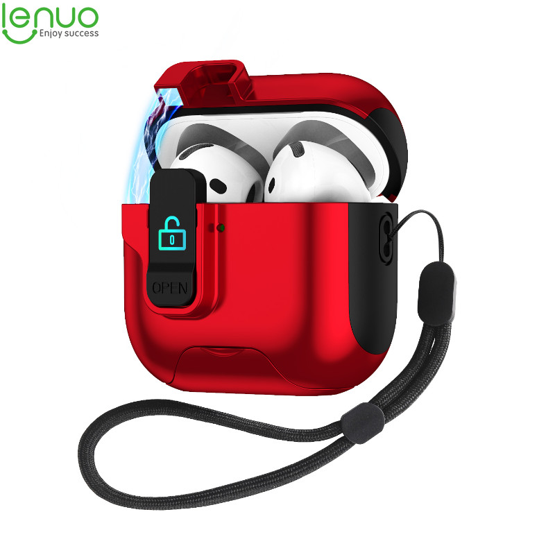 Hộp đựng tai nghe khóa Lenuo cho Airpods 4 anc Pro 2 3 1 Pro2 Vỏ