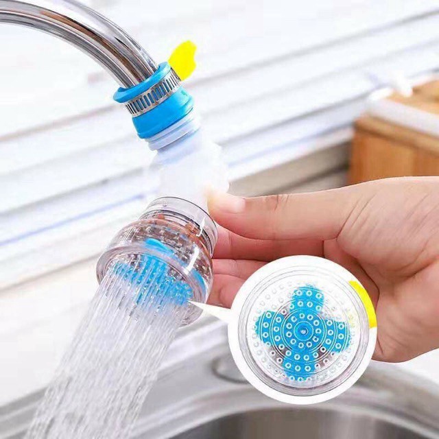 Vòi lọc nước rửa bát tăng áp xoay 360 có thể kéo dài chống bắn nước