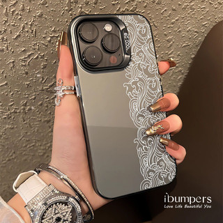 ibumpers Ốp Điện Thoại iPhone Họa Tiết Mandala Bohemian Tinh Tế Cho IPhone 16 15 14 12 13 11 Pro Max Ốp Lưng IMD Cứng Và Nhẵn