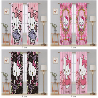 Rèm che mặt đơn bằng Polyester in hình Hello Kitty, dễ treo, trang trí phòng ngủ và phòng khách cho trẻ em