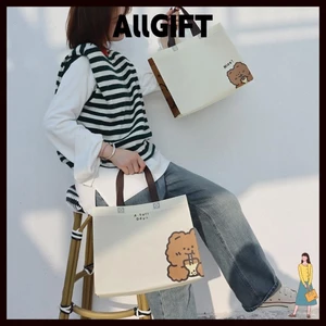 AllGIFT Túi mua sắm, Túi đeo nách hợp thời trang thông thường, Vải không dệt chống thấm nước 2024 Túi Tote trẻ em dung tích lớn Cuộc sống hàng ngày
