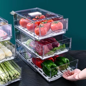 Maybest Hộp Bảo Quản Tủ Lạnh Nhà Bếp Loại Ngăn Kéo Hộp Giữ Tươi Thực Phẩm Trứng Và Thịt Hộp Bảo Quản Hoàn Thiện Thực Phẩm {VN}