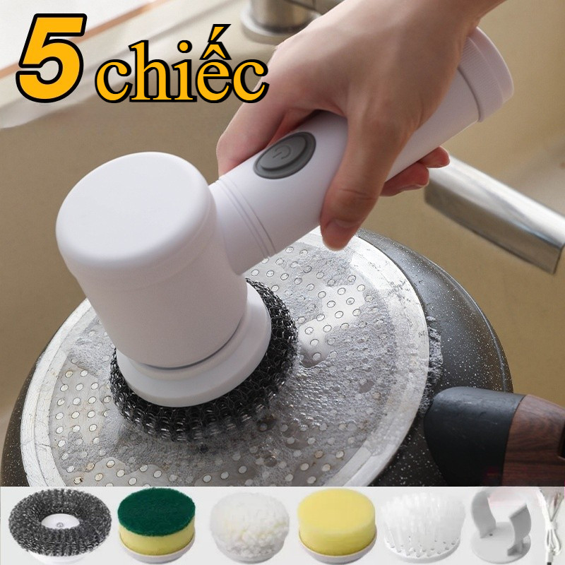 Máy Cọ Rửa Điện Đa Năng Bồn Rửa Chén Bát,Bàn chải làm sạch bằng điện,Bàn chải rửa chén Bộ 5 người