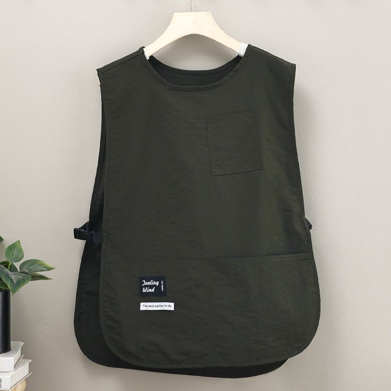 Tạp dề sáng tạo Áo Vest chống thấm nước Phong cách nấu ăn nhà bếp Quần yếm tiệm cắt tóc cà phê