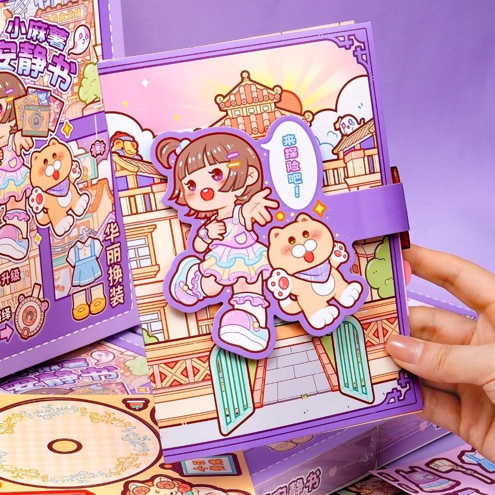 Sách dán HIGHVIEWLS, Trang trí Kpop Chất liệu DIY Tạp chí giấy Washi, Ins PET Chất liệu hoạt hình Nhãn dán trang trí
