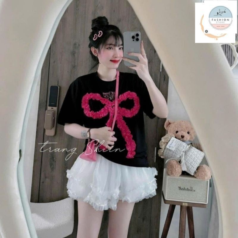 Tổng Hợp Các Sét bộ quần ống rộng  + mix áo phông nơ rúm -QUẦN ÁO 94