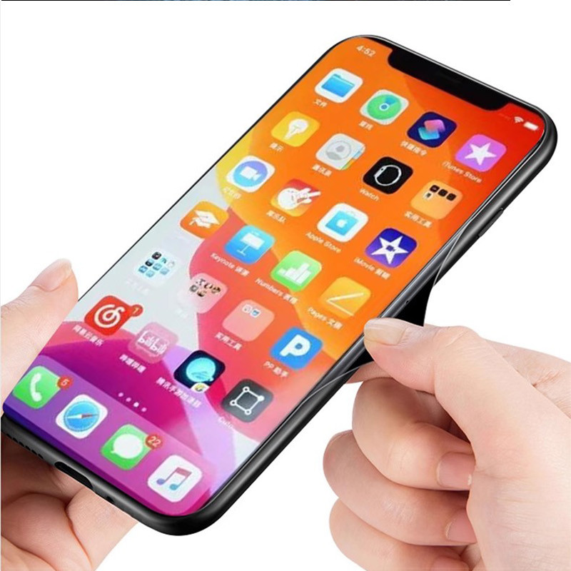 Ốp điện thoại thủy tinh không răng 05 cho IPhone 16 15 14 13 12 11 Pro XR XS Max Plus Mini X XR 8 7 6s SE2 / 3