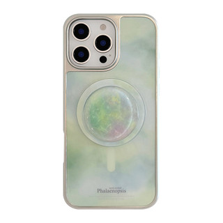 [Sheren] Giá đỡ từ tính họa tiết đá cẩm thạch xanh tươi Thích hợp cho i16 15 14 13 12 11 pro max Vỏ bảo vệ chống sốc