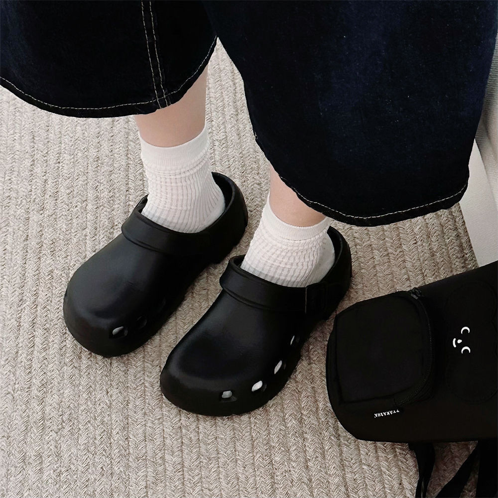 XIXITIAO Dép Màu Trơn Mùa Hè Ngoài Trời Birkenstock Baotou Nữ EVA Đế Mềm Thoải Mái
