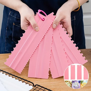 Bộ bốn món, dụng cụ cạo kem hai mặt, dụng cụ làm mịn kem, thìa kem đường, dụng cụ trang trí cạnh bánh mousse, cụ cạo cắt, cụ nướng bánh