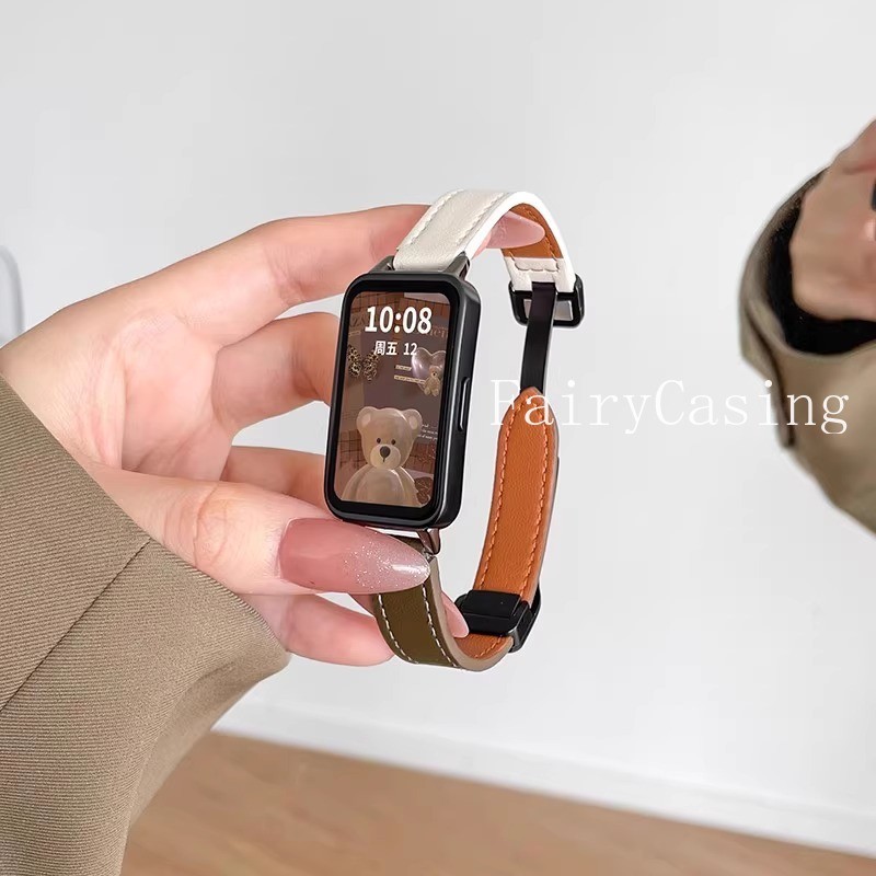 Dây Da Từ Tính Cho Huawei Band 11 Pro 10 9 8 Vòng Tay Có Thể Điều Chỉnh Thể Thao Cho Đồng Hồ Huawei Fit 3 4 4pro Dây Đeo Tay