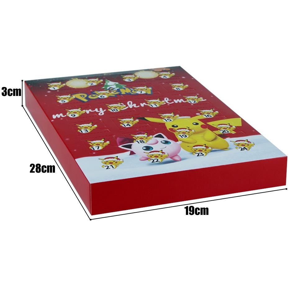 24 Cái / bộ Pokemon Giáng Sinh Mùa Vọng Lịch Pikachu Charizard PVC Nhân Vật Hành Động Hộp Bất Ngờ Sinh Nhật Halloween Đồ Chơi