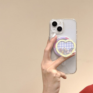 Màu KT Mèo Hoạt Hình Tròn Từ Tính Giá Đỡ Điện Thoại Cho IPhone 16 15 14 13 12 Pro Max 14 Plus Có Thể Gập Lại Pop Ring Grip Co Giãn Để Bàn Đứng P5