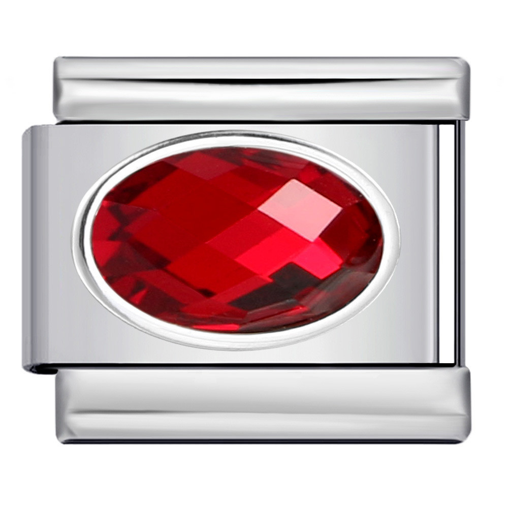 Hình Bầu Dục Đá Màu Ý Mô Đun Vòng Tay Birthstone Thép Không Gỉ DIY Đơn Giản Đa Năng Vòng Tay Phụ Kiện