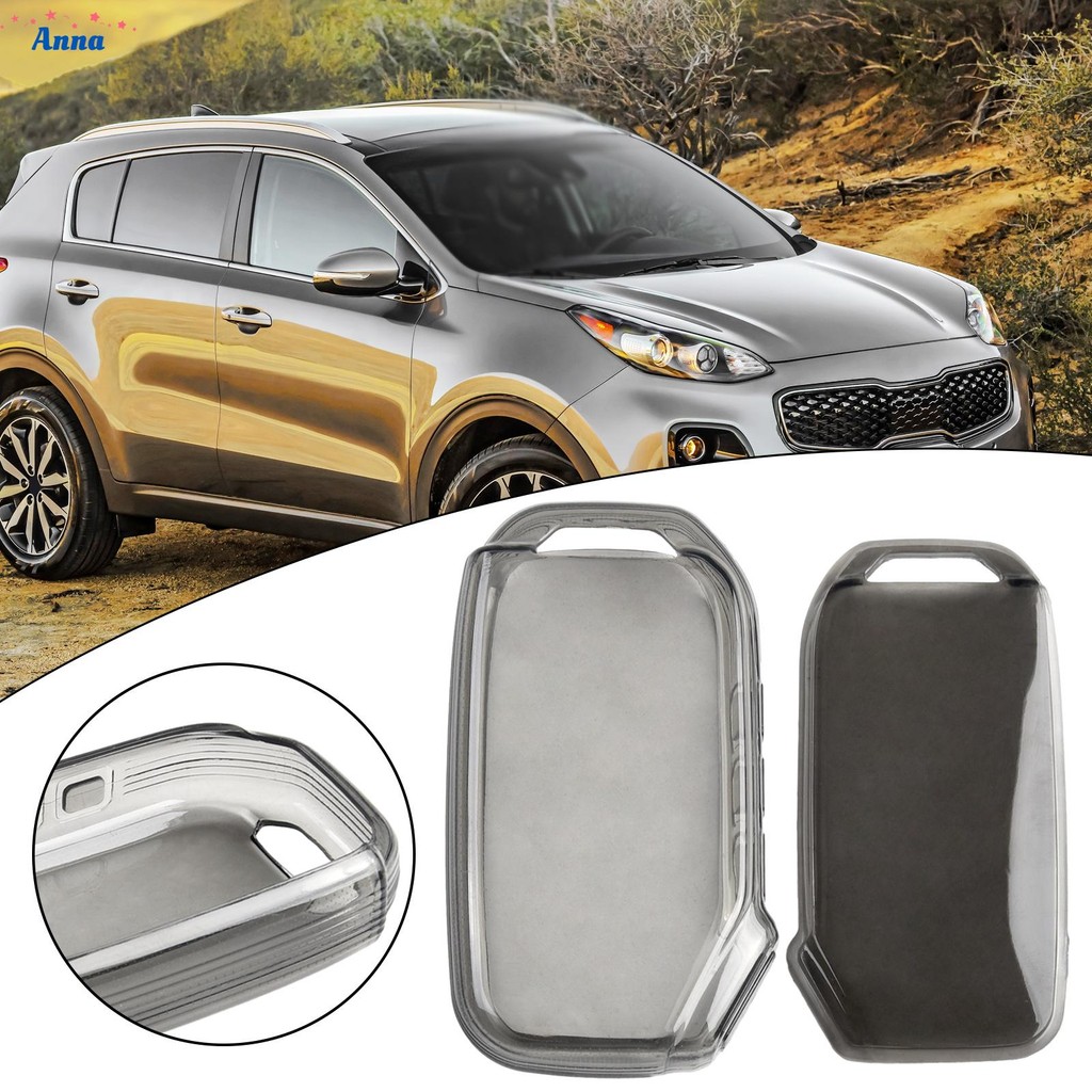 【Anna】Key Case K3 K5 K8 Key Fob TPU Transparent Black CRYSTAL CLEAR For Kia Forte Soul