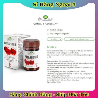 [DATE MỚI] Vitamin E Đỏ Nga Mirrolla 270mg & 400mg Đẹp Da - HÀNG CHÍNH HÃNG NGA