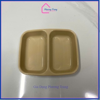 COMBO 10 Khay Nước Chấm 2 Ngăn nhỏ (9 x 7cm) Nhựa Melamine nhiều màu - Phương Trang