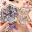 Enwei 3 Chiếc [Dòng Hộp Kho Báu] Lưu Trữ Phong Cảnh Miếng Dán Chống Thấm Nước Giấy Thêu Sò Chất Liệu Sổ Lưu Niệm Bộ Goodvibesummer