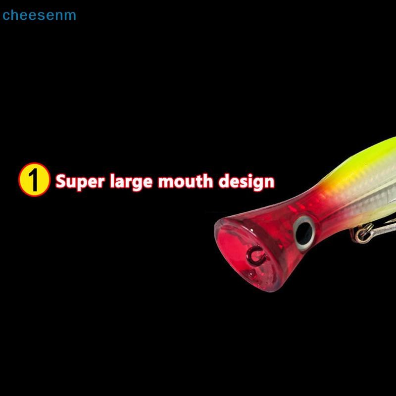 Cheenm Big Popper Wobbler Mồi Câu Cá Floag Mồi 12cm 40g Topwater Mồi Whopper Nước Mặn Isca Nhân Tạo Pike Giải Quyết VN