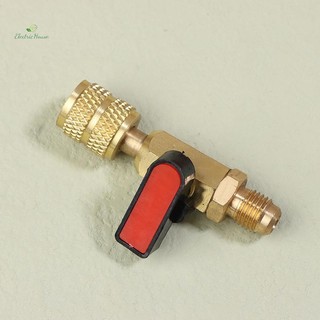 [Nhà Điện] Van Lạnh Điều Hòa Không Khí 1 / 4 "Van Tắt Thẳng SAE Cho R134A R410A R22 R12 Ống Sạc AC Chất Lạnh mới