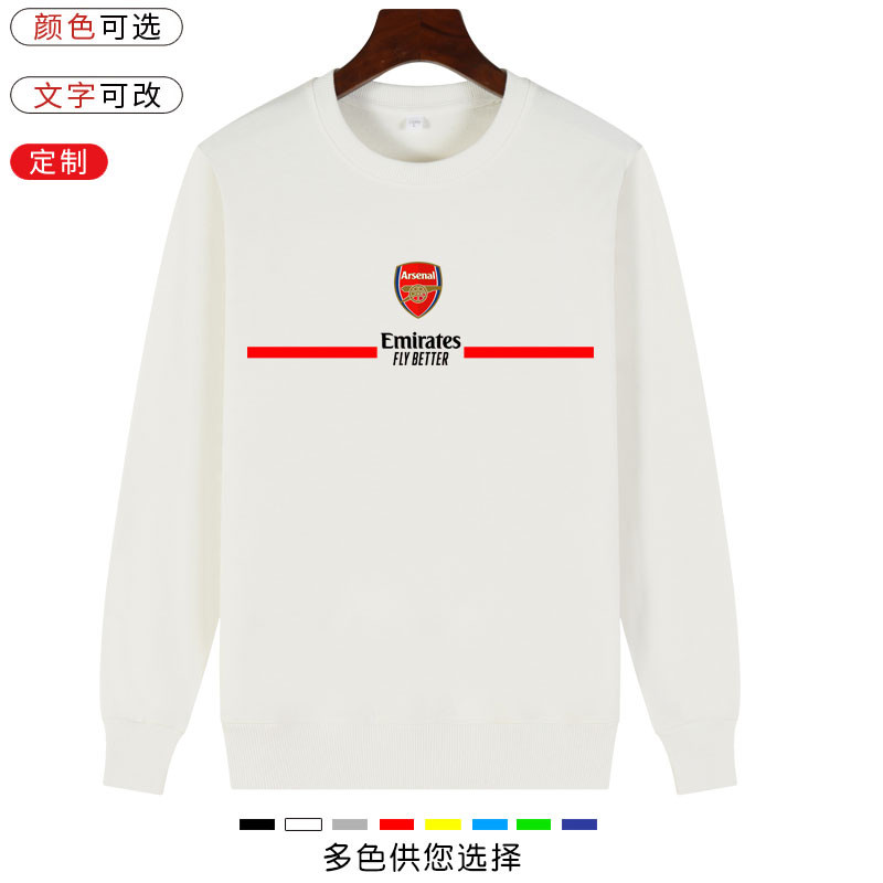 [Chất lượng cao] Arsenal Pháo thủ Anh Đồng phục đội bóng đá Premier League Áo khoác hoodie cổ tròn thông thường dành cho nam và nữ