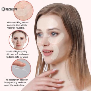 Kuzhen Có Thể Tái Sử Dụng Silicon Hydrogel Miếng Dán Mặt Cổ Loại Bỏ Nếp Nhăn Miếng Dán Miếng Lót Nâng Da Mặt Chống Lão Hóa Dụng Cụ Làm Đẹp Da Mặt HOT
