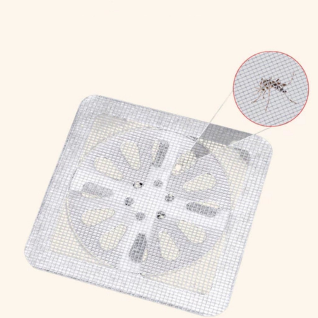 Lưới Lọc Rác Chống Tắc Set 10 Miếng Lọc Rác Nhà Tắm Miệng Cống Thoát Nước Chặn Côn Trùng 10x10cm FE123