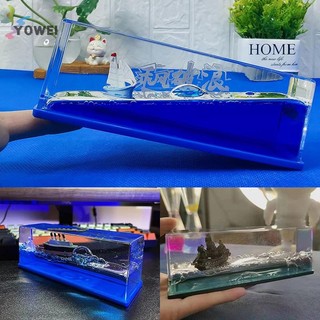 Yowei Titanic Bàn Du Lịch Tàu Chất Lỏng Trôi Chai Để Bàn Thu Nhỏ Trang Trí Nhà Thuyền VN