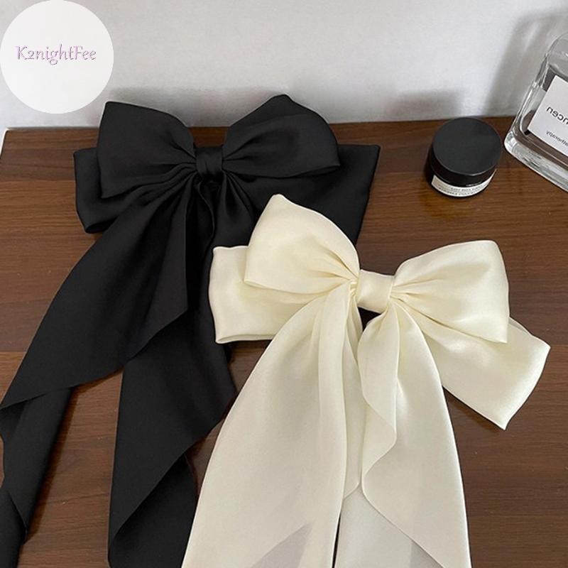 K2nightfee Nơ Ruy Băng Kẹp Tóc Mũ Đơn Giản Thanh Lịch Sa Mùa Xuân Kẹp Tóc Cố Định Kẹp Tóc Retro Đảng Mũ Đội Đầu Phụ Kiện Tóc Đỏ VN