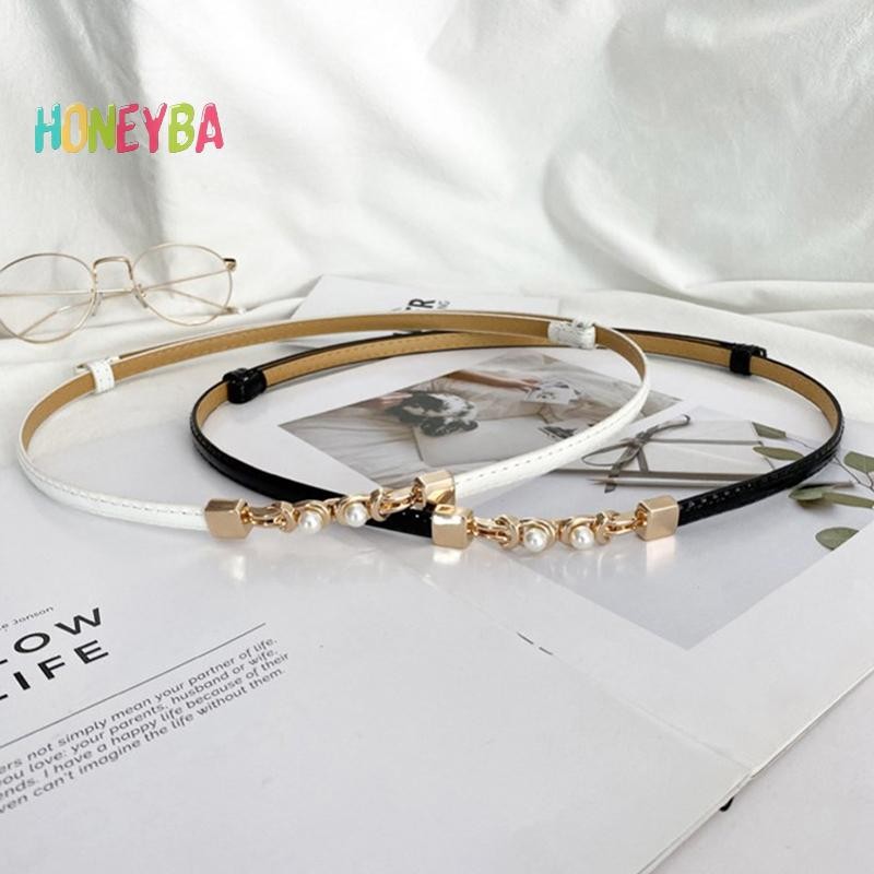 < Honeyba > Thắt Lưng Mỏng Có Thể Điều Chỉnh Cho Nữ Thời Trang Thiết Kế Phong Cách Skinny Áo Khoác Đầm Thắt Lưng Nữ