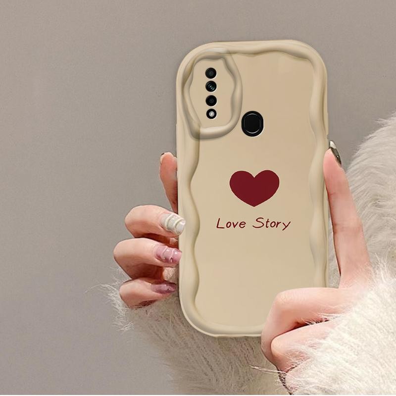 Vỏ Silicon Hoạt Hình Cho OPPO A31 2020 3D Art TPU Mềm Dễ Thương Kem Cặp Đôi Cô Gái Thư Tình Thẩm Mỹ Ốp Điện Thoại Chống Sốc