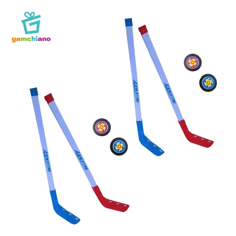 Gamchiano Kids Street Hockey Stick Set Bóng khúc côn cầu ngoài trời cho sân chơi ngoài trời