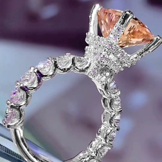 Châu Âu Mỹ ins Phong Cách Mới Mô Phỏng Nhẫn Kim Cương Moissanite Nữ