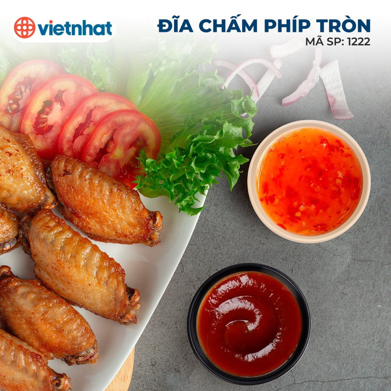 Đĩa chấm vuông 1 ngăn 2 ngăn 3 ngăn, đĩa tròn, chén đựng nước chấm, nước sốt Nhựa Việt Nhật