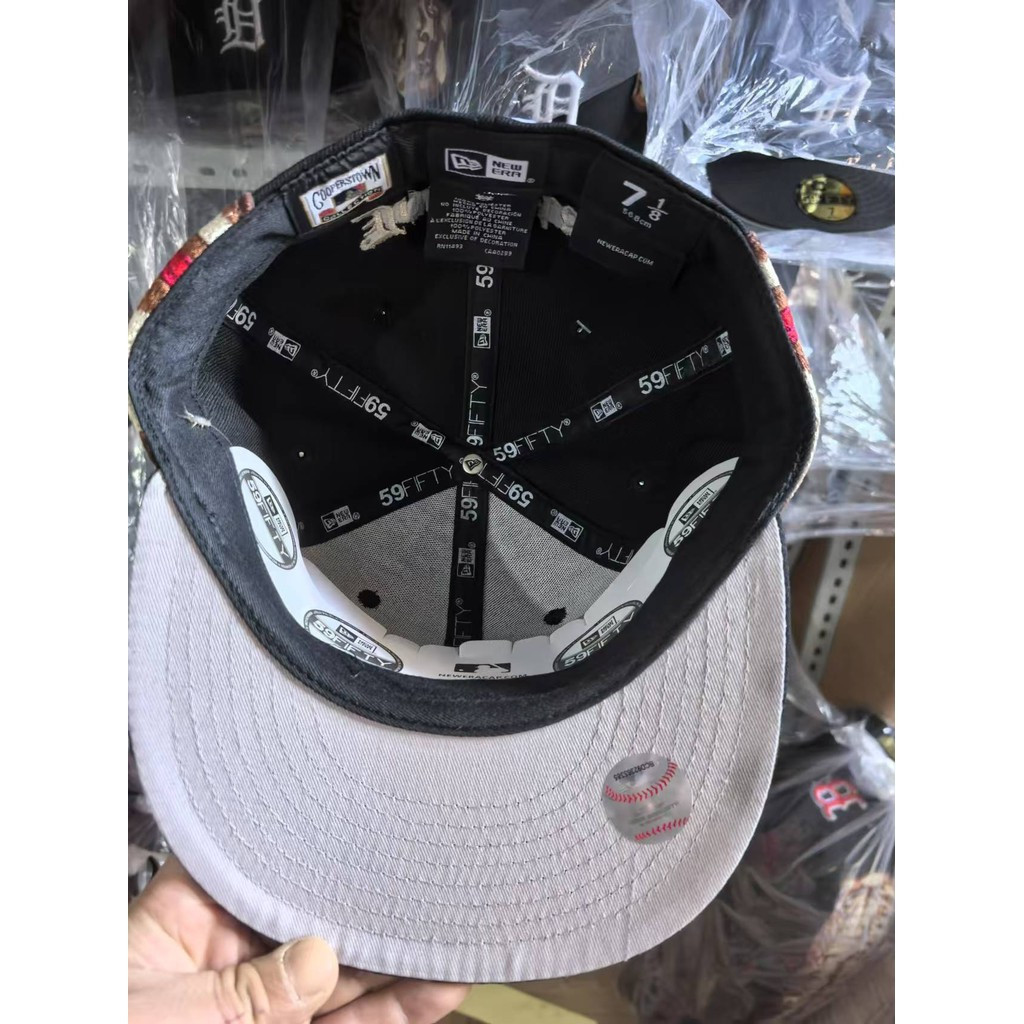 Mới Rra Jon Stan x Los Angeles dodgers đen 59Fifty bên thêu logo thiên thần hoàn toàn đóng mũ bóng chày * * --