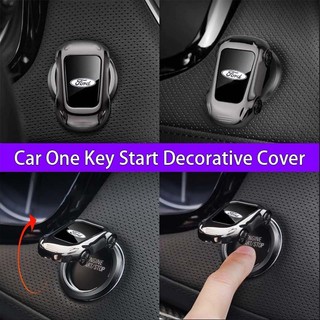 Ford Car One-Click Start Nút Trang Trí Dán Hợp Kim Kẽm Bảo Vệ Dành Cho Fiesta Ranger T6 T7 T8 T9 Focus Territory Everest Ecosport Ka Fusion Raptor Escape Phụ Kiện