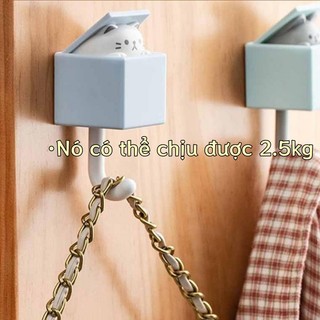 Móc Treo Đồ Gắn Tường Hình Mèo Dễ Thương, Dùng Cho Chìa Khóa, Áo Khoác, Phụ Kiện Trang Trí