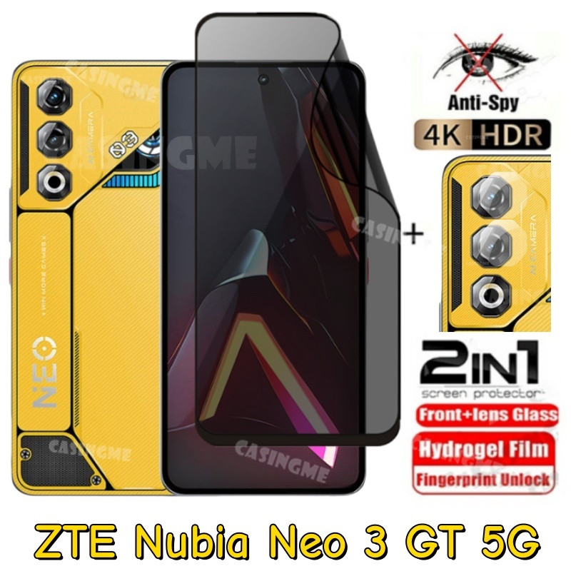 Dành Cho ZTE Nubia Neo 3 GT 5G Mềm Bảo Mật Hydrogel Phim Chống Gián Điệp Full Cover Bảo Vệ Màn Hình Chống Peek Phim Riêng Tư Cho ZTE Nubia Neo3GT Neo3 4G 5G Ne Phía Sau Camera Bảo Vệ Phim