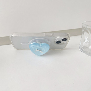 3d Trái Tim Tình Yêu Nơ Tròn Lưng Chắc Chắn Dán Màu Trơn Griptok Giá Đỡ Điện Thoại P5