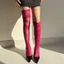Woke Full Hoa Ren Đùi Dài Tất Fishnet Boot Vớ Dành Cho Nữ Thời Trang