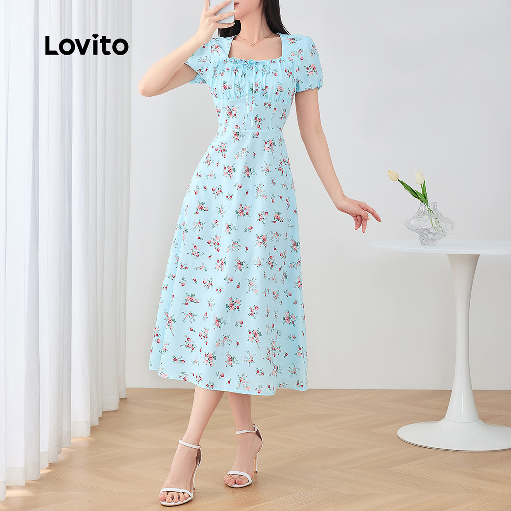Lovito Váy họa tiết rách ren hoa giản dị dành cho nữ L129AD1061 ...